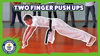 Two finger push ups - Guinness World Records