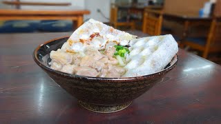 【2種類の食感がたまらなく美味しいご当地うどん】カリカリとろとろ餅の讃岐うどんの名店【釜福うどん】香川県善通寺市[うどん･ラーメン･そば]