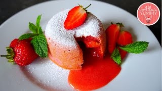 Strawberry Lava Cake Recipe | Valentine Day Recipes