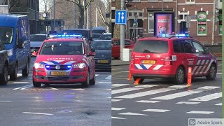 Brandweer rijopleiding rijdt over paaltjes tijdens OGS-training in Rotterdam