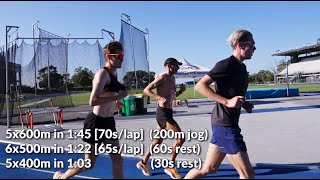 8k Speed Session ft. Olympic Finalist \u0026 2:09 Marathoner - Ryan Gregson, Tim Vincent, Liam Boudin