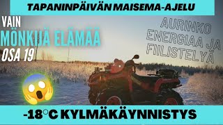 Can Am -18°c kylmäkäynnistys ja tapaninpäivän maisema-ajelua | Vain Mönkijä Elämää osa 19