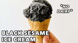 Black Sesame Ice Cream - NO Dairy NO Sugar | 5 Ingredients Only