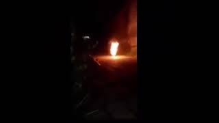 BRUJA VOLANDO EN UNA BOLA DE FUEGO (video original)