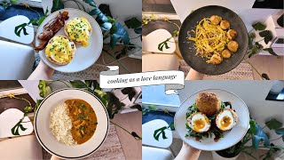 cooking my friend’s favorite foods | eggs benedict, butter chicken, scotch eggs, scallop carbonara