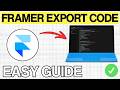 How to Export Code from Framer (FULL GUIDE) 2026