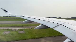 Finnair Airbus A350-900 Takeoff from Amsterdam Schiphol Airport