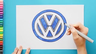 How to draw Volkswagen Logo