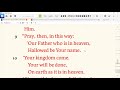 bible brief 73 matthew 6 9