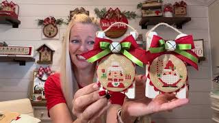 Flosstube #60 Javagirlstitches  Christmas ornament parade and finishing fun🎅🏻🎄