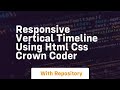 Responsive vertical timeline using html css crown coder