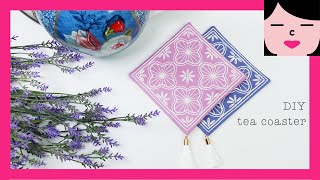 프랑스자수 티코스터 티매트 만들기 1색자수 무료 자수도안 hand embroidery tea coaster whitework with free pattern