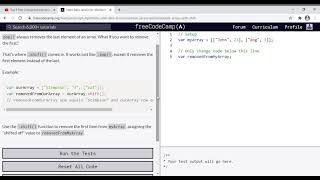 45 - Learn Basic JavaScript Manipulate Arrays With shift