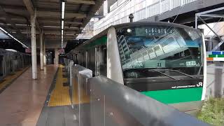 埼京線E233系7000番台ハエ125編成各停海老名行発車\u0026東急5080系5182編成各停西高島平行到着　二俣川駅