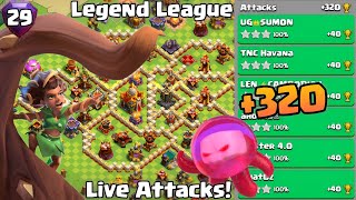 Th16 Legend League Attacks Strategy! +320 April Season Day 29 : Clash Of Clans
