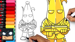 How To Draw Gold Peely | Fortnite Season 2