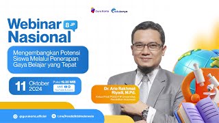 Webinar Mengembangkan Potensi Siswa Melalui Penerapan Gaya Belajar yang Tepat