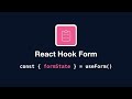 React Hook Form - useForm: formState