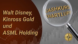 Cashkurs*Wunschanalysen: 🔎Walt Disney, Kinross Gold und ASML Holding unter der Chartlupe🔍