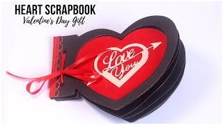 DIY Heart Scrapbook | Valentines Day Gifts for Boyfriend / Girlfriend | Handmade Love Cards