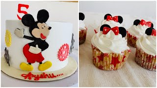 mickey mouse cake malayalam|mickey Mouse cupcake|fondant decoration|fondant cake|mickey tutorial