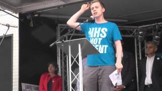 Owen Jones  #march4NHS 6 September 2014 video