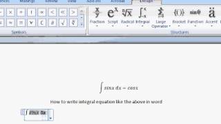 How to integrate integral equation in word