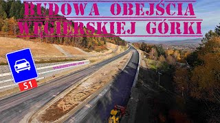 Budowa obejścia Węgierskiej Górki (S1 Przybędza-Milówka) PAŹDZIERNIK 2024 [DRON][4K]