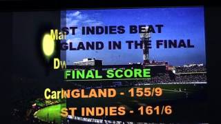 ICC T20 FINAL WEST INDIES BEAT ENGLAND FINAL SCORE Marlon Samuels