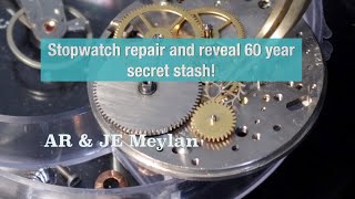 1960 SECRET PARTS STASH AND REPAIR Meylan Stopwatch restoration
