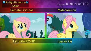 Rainbow Dash And Fluttershy-Yay Duo Comparison