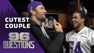 96 Questions: Cutest Couple on the Team? | Minnesota Vikings