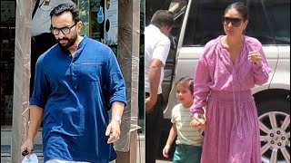 Kareena Kapoor And Saif Ali Khan Step Out With Taimur For Lunch