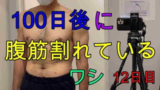 100日後に腹筋割れてるワシ12日目