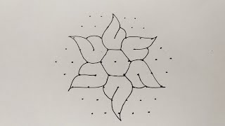 simple kolam design / 9-5 dot kolam /muggulu design