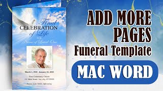 Add Pages MAC Word - Funeral Program Templates
