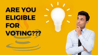 Eligible for Vote Program in java || Java Program