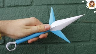 Como fazer uma Kunai Minato de Papel - (Naruto)