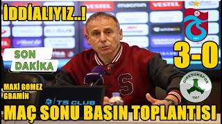 SON DAKİKA..! Abdullah Avcı Maç Sonu Basın Toplantısı..! Trabzonspor 3-0 Giresunspor Yarışta biz de.