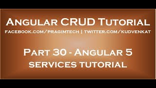 Angular 5 services tutorial