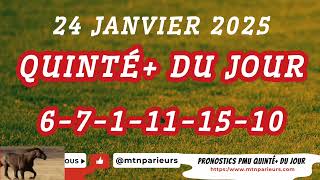 PMU QUINTÉ+ DU VENDREDI 24 JANVIER 2025 RÉUNION 1 COURSE 8 À DEAUVILLE