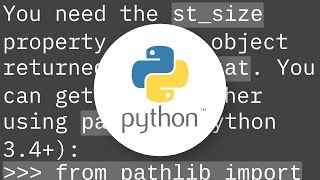 How do I check file size in Python?