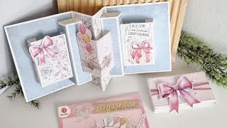 Multi Panel Pop up Karte, Funfold Karte basteln, Paper Die Cuts von #Decotimecrafts