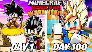 WE Played Minecraft Dragon Block C As ULTRA VEGITO For 100 DAYS… This Is What Happened