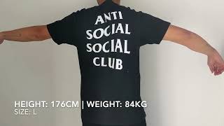 Anti Social Social Club ASSC Tee - Up Close and Sizing Guide