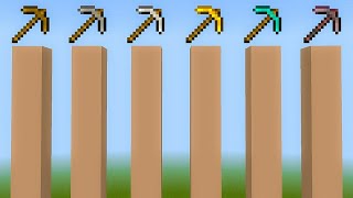 Which axe is faster in Minecraft Experiment??