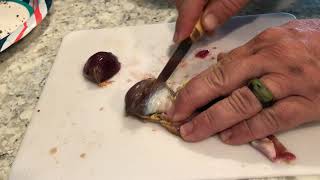 Trimming a Duck Gizzard