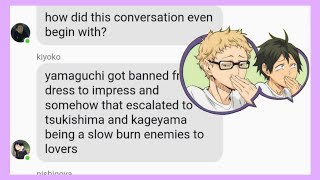 haikyuu texts | karasuno and the butterfly effect 🦋