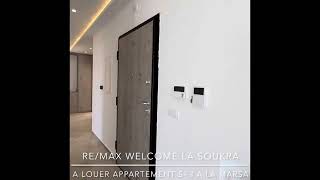 À louer splendide appartement S+3 à la Marsa