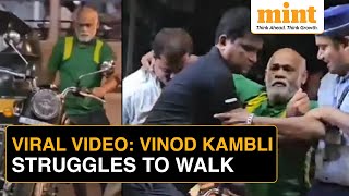 Vinod Kambli Struggles To Stand | 'Unwell' Or 'Drunk'?; Fans Speculate | Watch